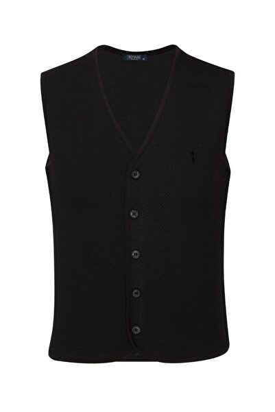 SÜVARİ Erkek Siyah Kapitone Yelek