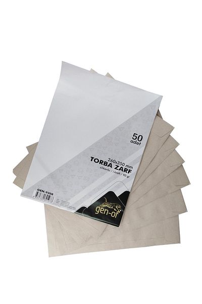 Gen-Of 26x35 Kraft 90 gr Silicone Bag Envelope 100 pcs