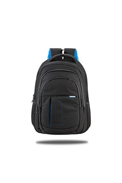 Classone ميلانو Bp-l100-pro قماش مقاوم للماء وسحاب للكمبيوتر المحمول والكمبيوتر المحمول وحقيبة الظهر - أسود