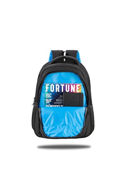 Classone ميلانو Bp-l100-pro قماش مقاوم للماء وسحاب للكمبيوتر المحمول والكمبيوتر المحمول وحقيبة الظهر - أسود