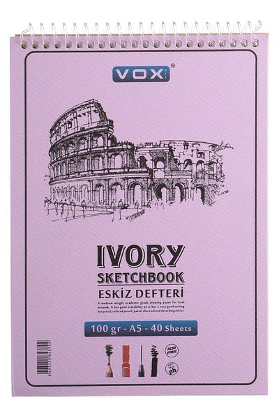 Vox Art 100 gr Sketch Drawing Notebook -a-5, 40 Sheets
