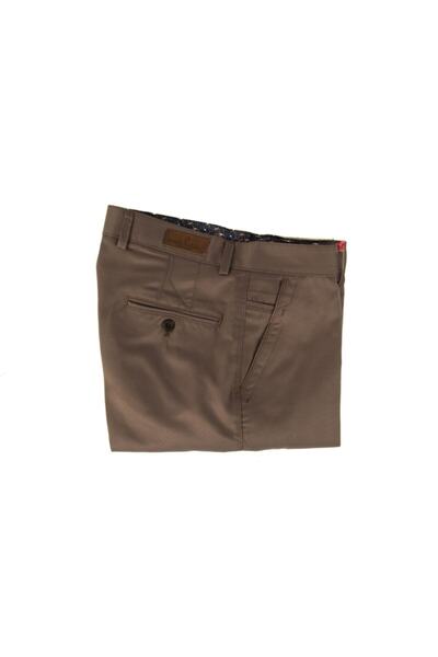 wontilotte Ανδρικό απλό λινό παντελόνι Max Brown 3