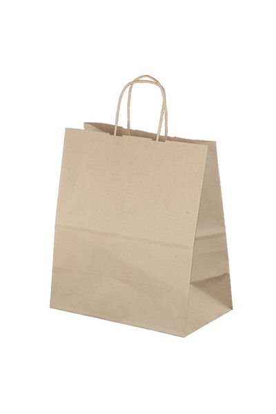 Kraftürkiye Χάρτινη τσάντα Kraft με Στριφτή Λαβή 20x10x22 εκ. 250 Τεμάχια