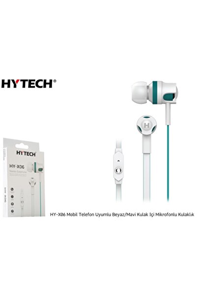 Hytech Hy-x06 Mobil Telefon Uyumlu Beyaz/mavi Kulak Içi Mikrofonlu Kulaklık