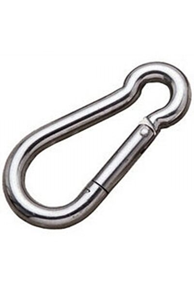 Carabiner 6mm Spring Electro Galvanized 10 Packs