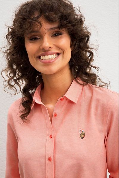 U.S. Polo Assn. Cămașă țesută pentru femei roz