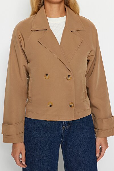 Trendyol Collection Norkový oversize Wide Cut Crop vodoodpudivý trenčkot TWOAW24TR00004