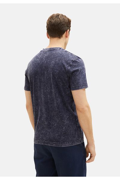 Tom Tailor Henley-Ausschnitt und ausgewaschener Optik ile T-Shirt Kurzarmshirt