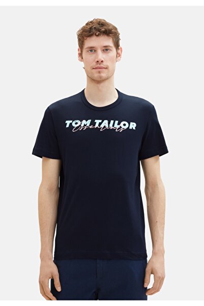 Tom Tailor T-Shirt Kurzarmshirt mit Front-Logo-Print