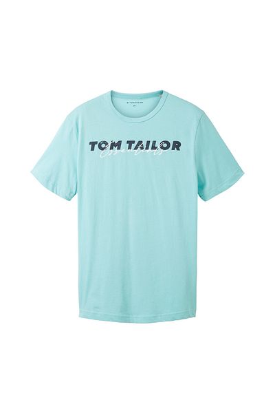 Tom Tailor T-Shirt Kurzarmshirt mit Front-Logo-Print