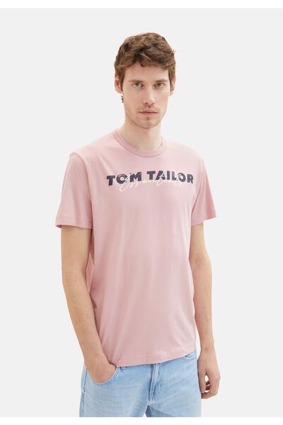 Tom Tailor T-Shirt Kurzarmshirt mit Front-Logo-Print