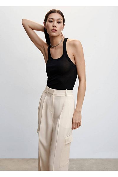 MANGO Woman Wideleg cargo pants