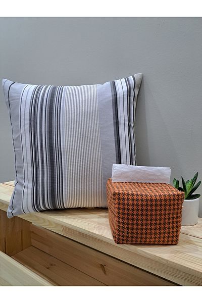Tasarım Sentezi Handmade Napkin Holder Wet Wipes And Accessory Case Bag Orange