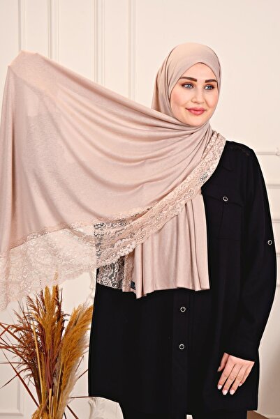 Altobeh Χτενισμένο βαμβακερό σάλι δαντέλα