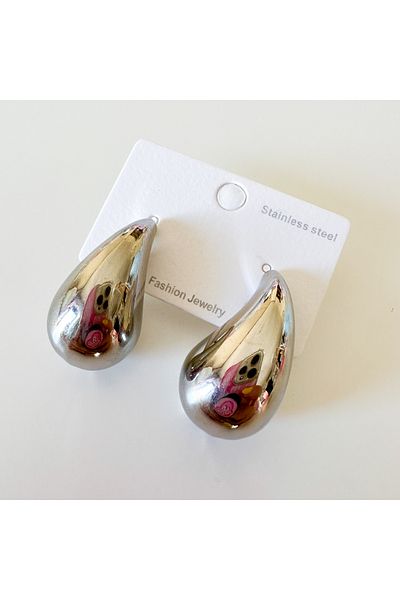 CHARMLUCKY Steel drop earrings