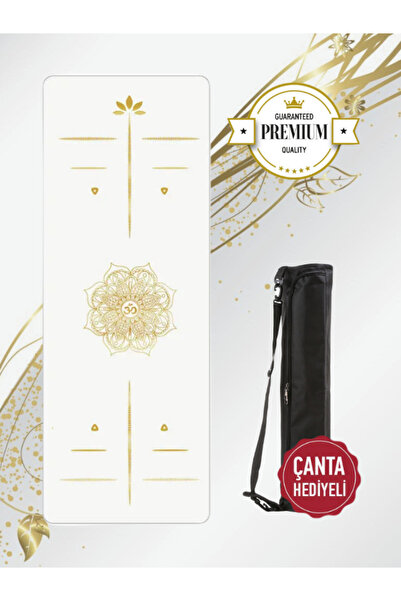 XTR Fitness Yoga Matı Preimum Gold Series 5 Mm Beyaz ( Doğal Ekolojik Kauçuk)