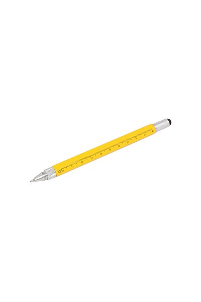 SRP SADİD SRP Engineer Pen with Spirit Level Ruler and Screwdriver Yellow