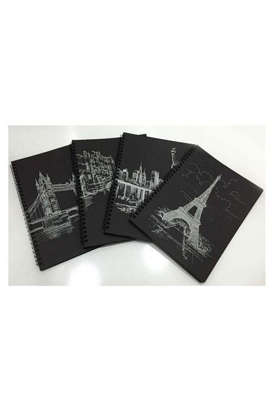 Liz Caiet Negru Spirala 17 X 24 Cm