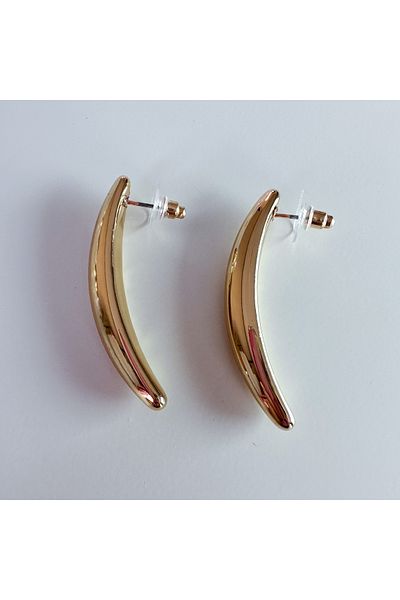 CHARMLUCKY Steel long bar earrings
