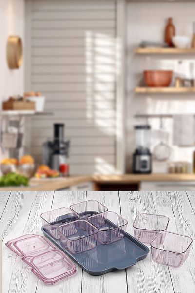 DDATELİER Luxury 6 Compartment Breakfast Set with Tray