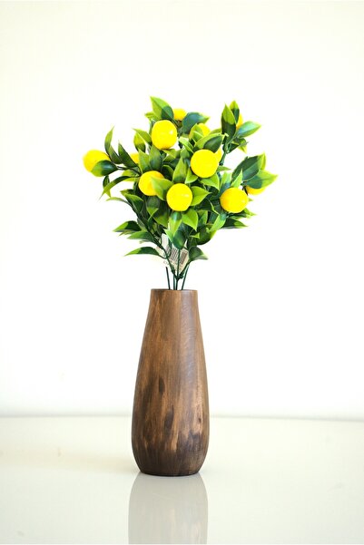 MAWİSİYAH Dekoratif Ahşap Vazo ve Limon Ağacı