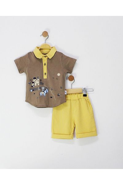 TRENDİMİZBİR Baby Muslin Set with Shorts