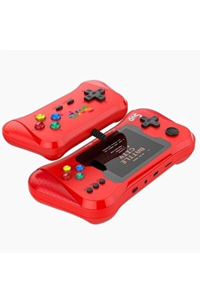 Sarftech Kırmızı Nostalji 500 Oyunlu 2 Li Atari Gamebox 2 Kişilik Oyuncu Oyun...