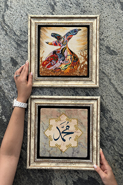 Oscar Stone Decor Рамкирана каменна стена за декорация 30x30 см Комплект от 2...