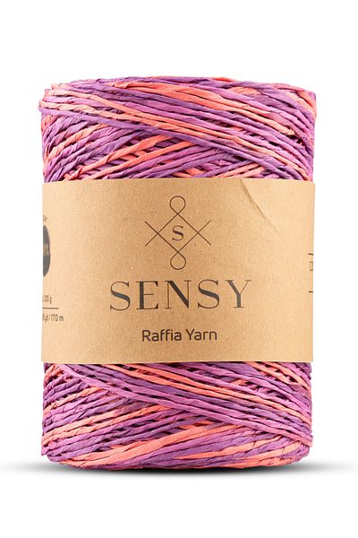 SENSY خيط ورق طبيعي ممتاز متعدد الألوان 170 متر، خيط ورق القش، الرافية، حقيبة، وسادة، خيط القبعة،