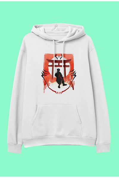 Gettotr Υπερμεγέθη Jujutsu Kaisen Sukuna Ryomen Anime με τυπωμένο σχέδιο Φούτερ με κουκούλα