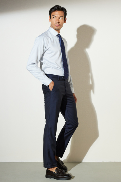 BROOKS BROTHERS Ανδρικό ασπρόμαυρο πουκάμισο Comfort Fit Classic Collar 100% βαμβακερό