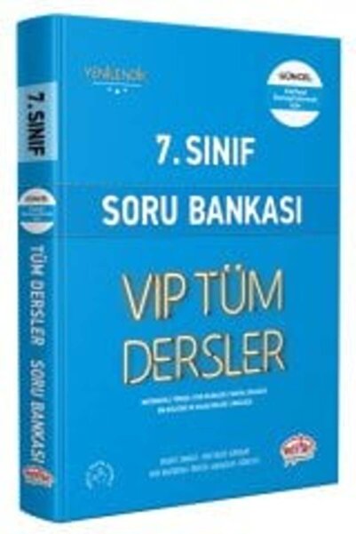 Editör Yayınevi 7. Sınıf Vıp Tüm Dersler Soru Bankası Mavi Kitap - Editör Yay...