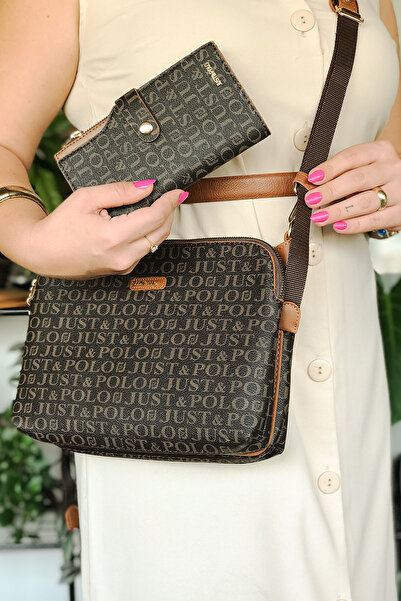 Just Polo حقيبة كتف نسائية كبيرة الحجم مكونة من 5 أقسام - GZD