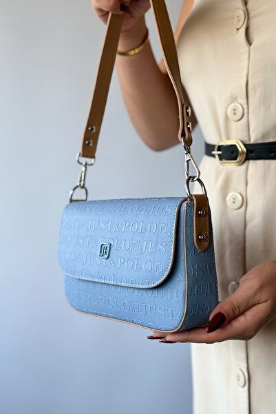 Just Polo حقيبة كتف نسائية أنيقة مع 5 أقسام مناسبة للاستخدام اليومي 23 سم - 1...