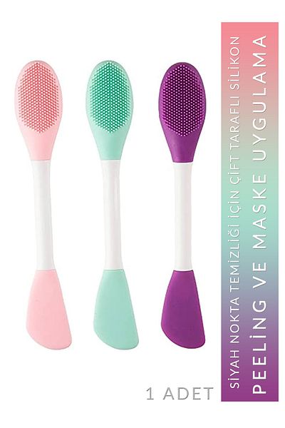 Muggio 1 Double Sided Silicone Face Mask - Application and Peeling Brush