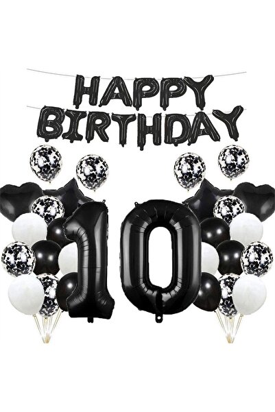 DÜVENCİ TİCARET ΠΟΛΥΤΕΛΕΣ ΜΑΥΡΟ ΣΕΤ ΜΠΑΛΟΝΙΩΝ ΓΙΑ ΠΑΡΤΙ ΓΕΝΕΘΛΙΩΝ