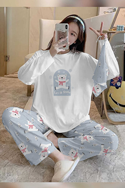 PEMBİŞ HOMEWEAR Bahd Bear Süpersoft Kadın Pijama Takımı 2987