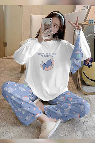 PEMBİŞ HOMEWEAR طقم بيجامة نسائية من باهد دونكي سوبر سوفت 2974