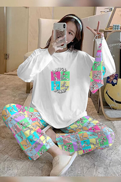 PEMBİŞ HOMEWEAR Bahd Bugs Bunny 2 Süpersoft Kadın Pijama Takımı 2985