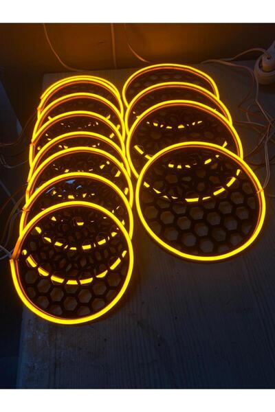 Baha 16cm Neon Amber Turuncu Led Işıklı Midrange Kasnağı