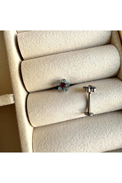 Okko Store Cerrahi Çelik Renkli Papatya Tragus, Piercing