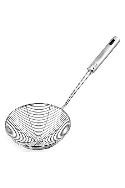 LOVE in KITCHEN Luxury Stainless Steel Colander - Oil Strainer, Wire Scoop, Potato and Vegetable Frying Product