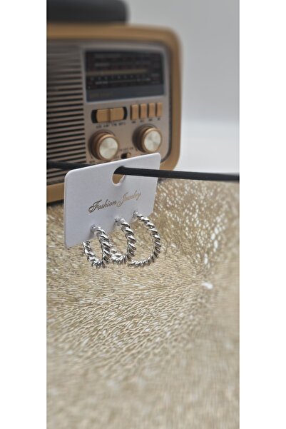 monalisatoka Kadın Gümüş 3'Lü Hasır Küpe Seti