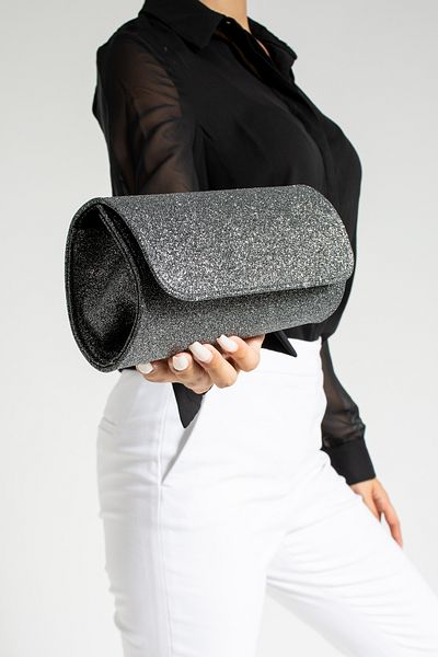 bibags Γυναικεία Ασημί Platinum Mini Portfolio Βραδινή Τσάντα Φόρεμα Τσάντα ώμου