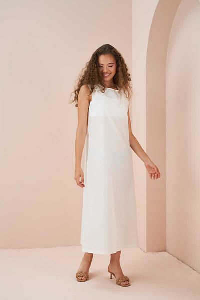 Mevra Ecru Cotton Voile Strap Lining