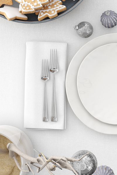 AYSHOME Ays Home Plain White Cloth Napkin Set (6 Pieces)
