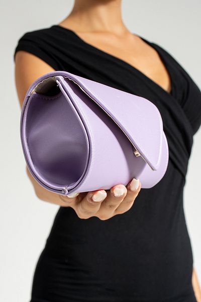 bibags Geanta de Seara Liliac Satin Geanta Portofoliu Geanta Pocheta