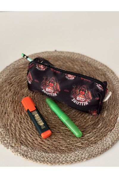 DodoButik Μαύρη στάμπα θήκη για στυλό