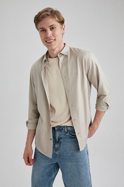 DeFacto Regular Fit Cotton Long Sleeve Shirt A4648ax23au