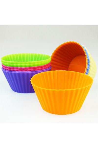 Kaşbaşı Home 6-Piece Silicone Muffin Mini Cake Mold Colorful